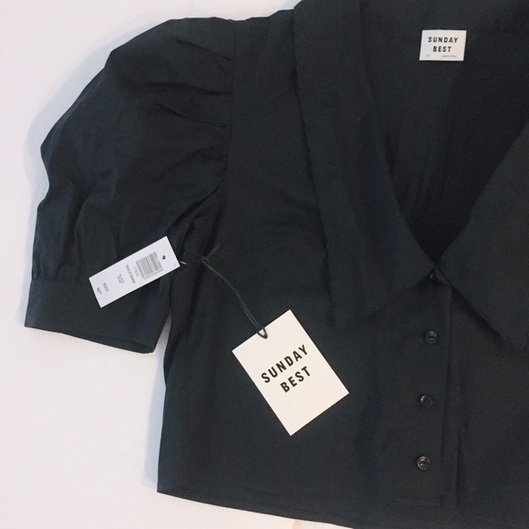 NWT Sunday Best Black New Solitaire Blouse XS - Picture 8 of 14